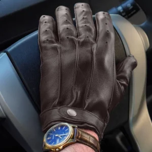 Men's Leather Brown Gloves