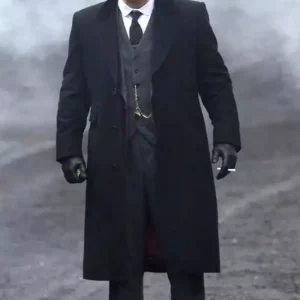 Shelby 1920's Gangster Classic Black Coat For Men