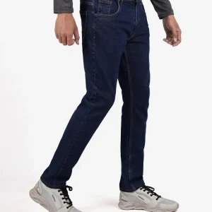 Men's Dark Blue Tapered Fit Denim Jeans