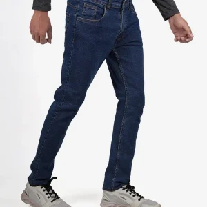 Stretch Blue Jeans For Men's - Tapered Fit Denim Pant