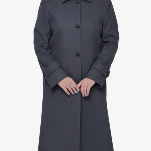 Patrice Charcoal Women's Grey Wool Coat
